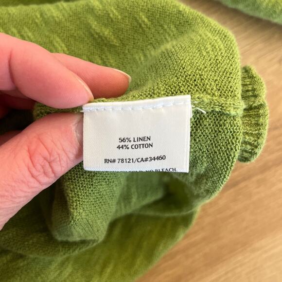 Eileen Fisher Linen Cotton Short Sleeve Cardigan Sweater Size Small Lagenlook - Picture 4 of 7